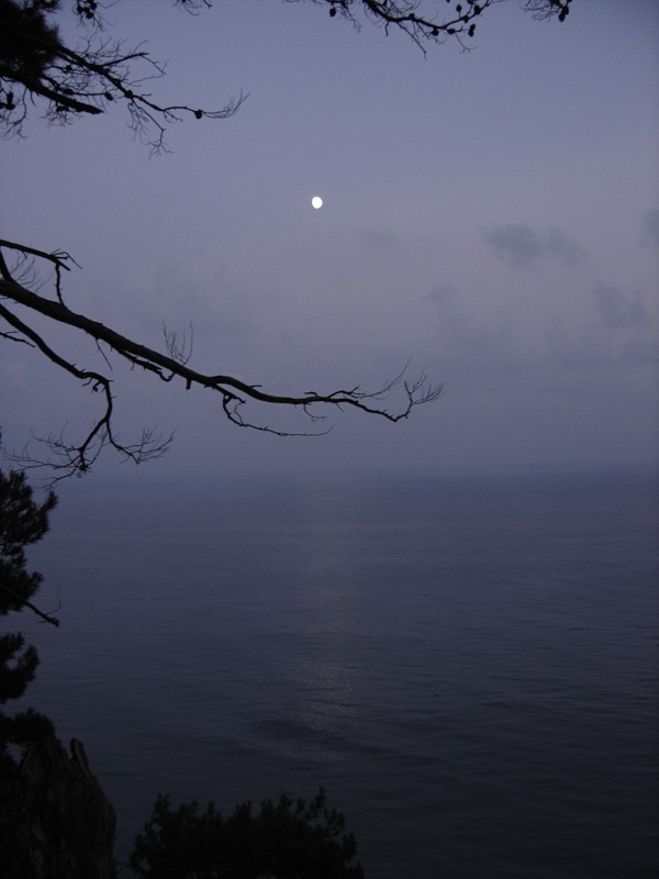 Практические белые ночи в Бетте - полнолуние, Черное море.